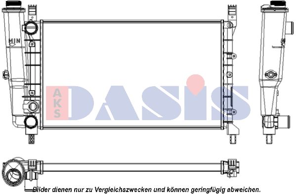 AKS DASIS Радиатор, охлаждение двигателя 080680N